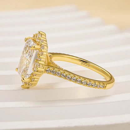Gorgeous Halo Radiant Cut Engagement Ring
