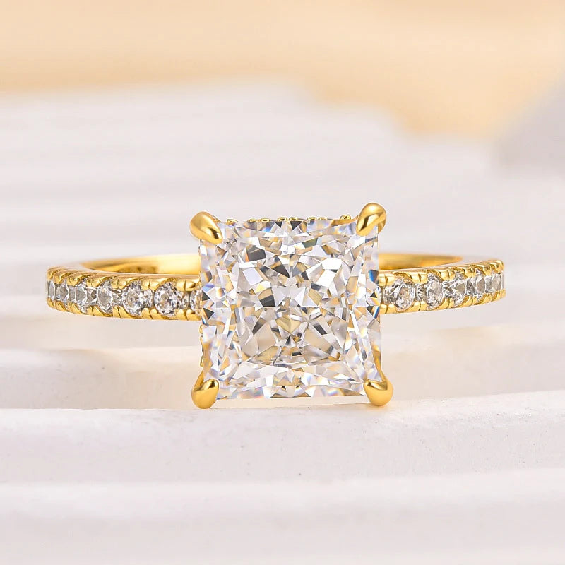 Princess Cut Sparkle Square Engagement Ring