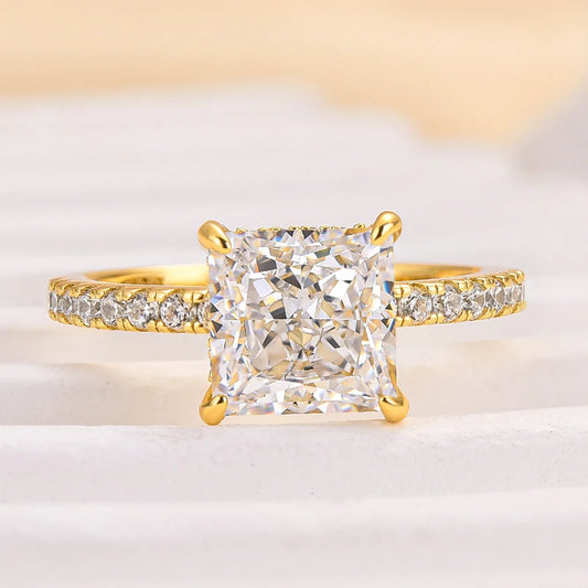 Princess Cut Sparkle Square Engagement Ring