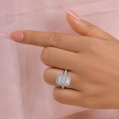 Radiant Cut Vintage Ring For Everyday Wear