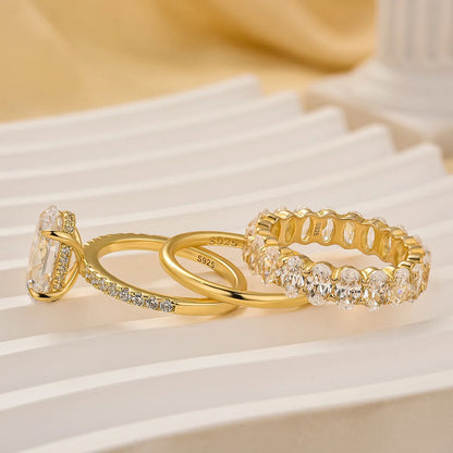Cushion Cut Wedding Ring Set