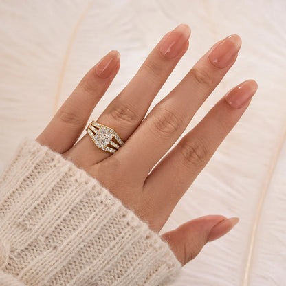 Princess Cut 2PC Wedding Ring Set for Women