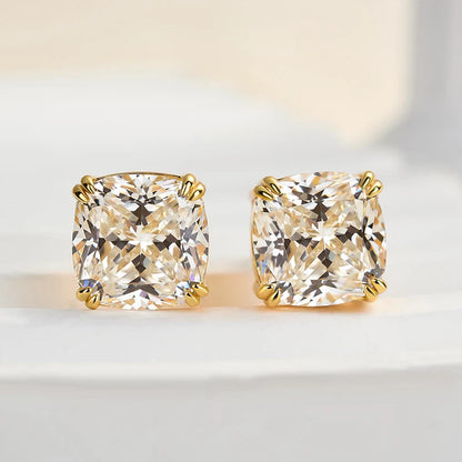 Cushion Cut Stud Earrings For Women