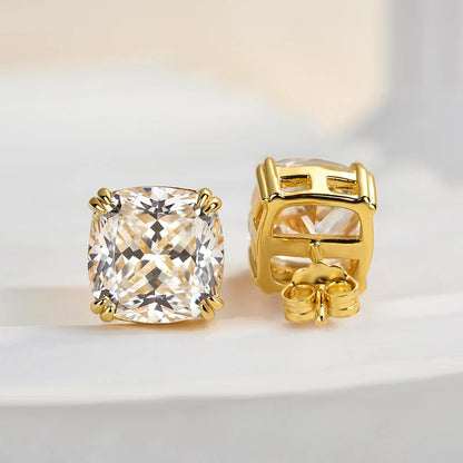 Cushion Cut Stud Earrings For Women
