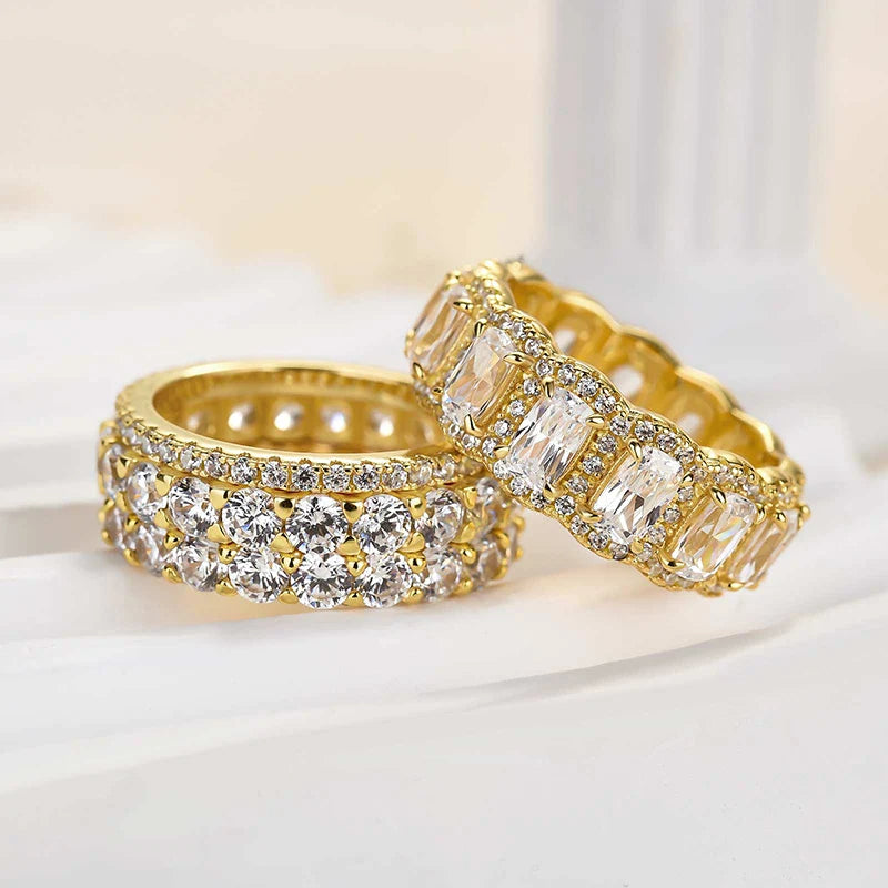 Cushion Cut 4PC Wedding Ring Set
