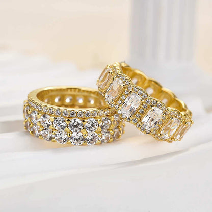 Cushion Cut 4PC Wedding Ring Set