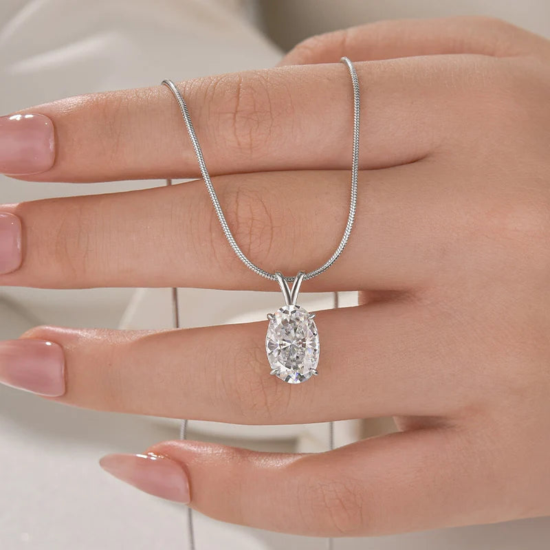 Oval Cut Pendant Necklace