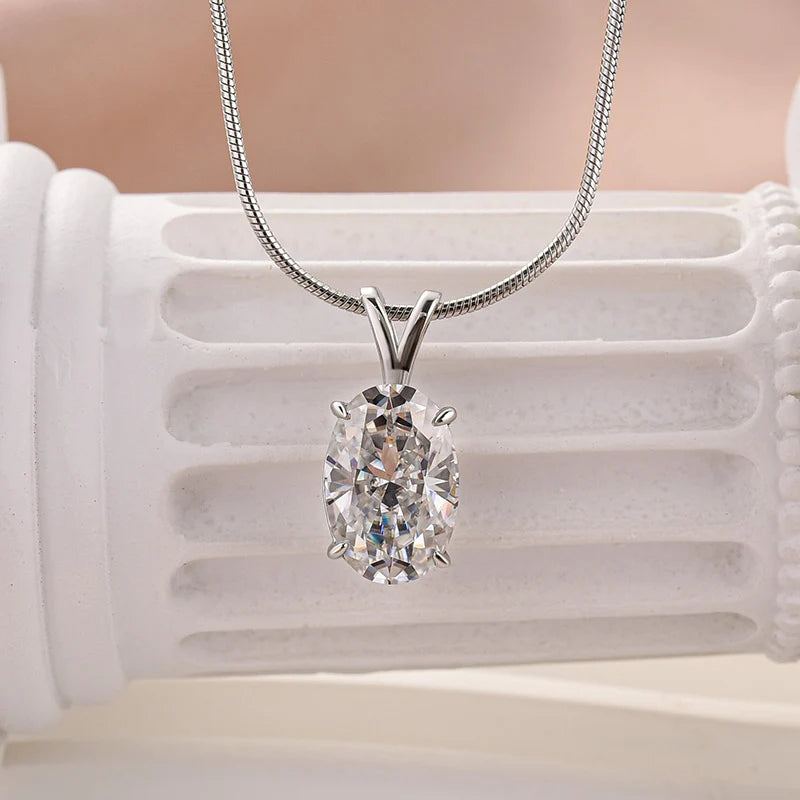 Oval Cut Pendant Necklace