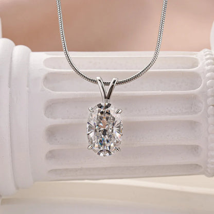 Oval Cut Pendant Necklace