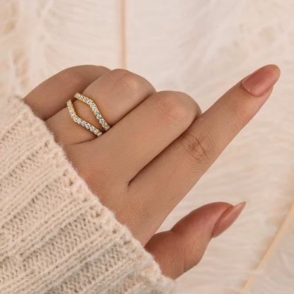 Vintage Round Cut Wedding Band Ring Enhancer