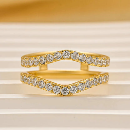 Vintage Round Cut Wedding Band Ring Enhancer