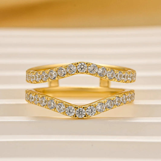 Vintage Round Cut Wedding Band Ring Enhancer
