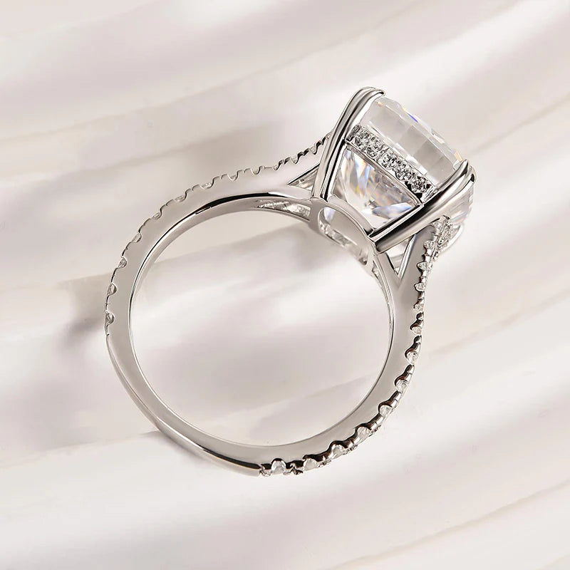 Split Shank Cushion Cut Engagement Ring