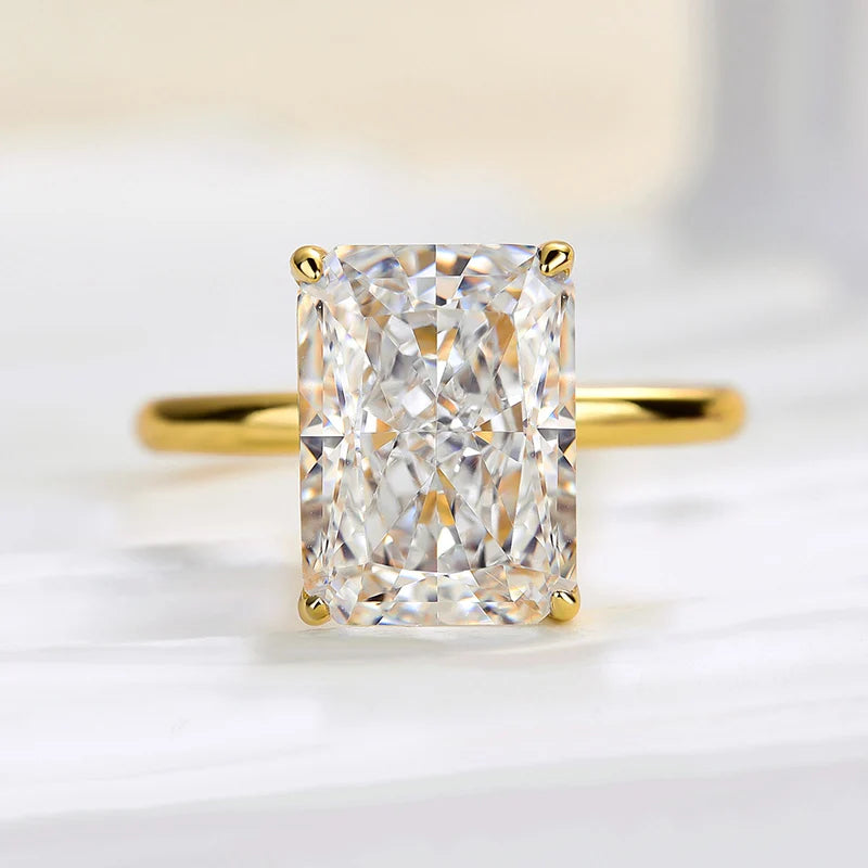 Radiant Cut Simulated Diamond Engagement Ring