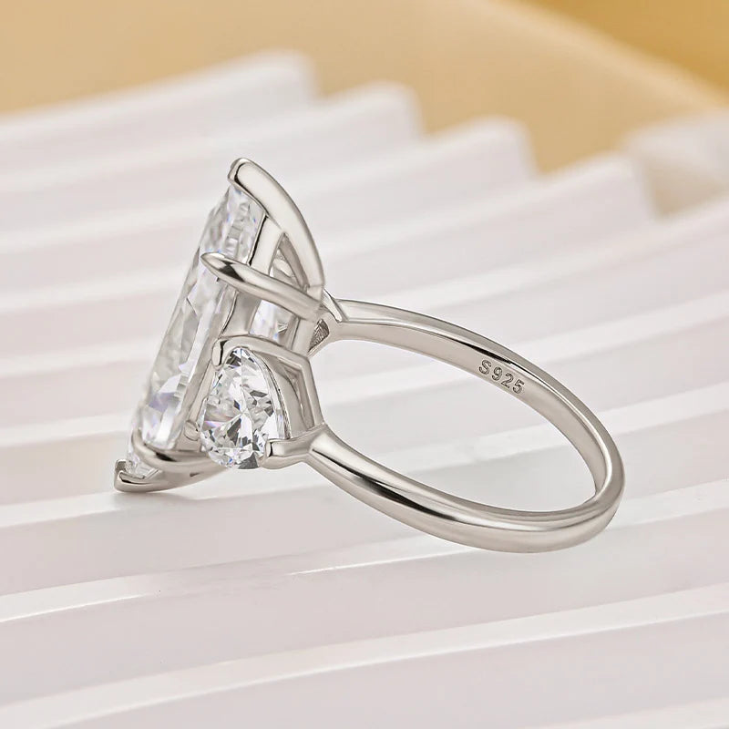 Marquise Cut Three Stone Engagement Ring