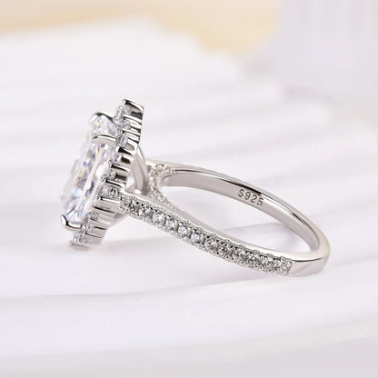 Gorgeous Halo Radiant Cut Engagement Ring