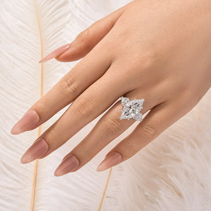 Marquise Cut Three Stone Engagement Ring