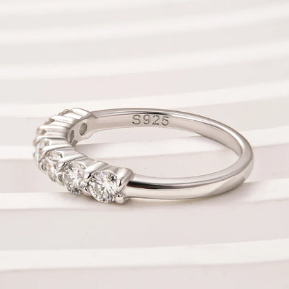 Moissanite Round Cut Stackable Wedding Ring