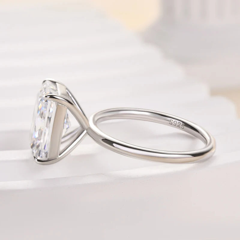 Radiant Cut Simulated Diamond Engagement Ring