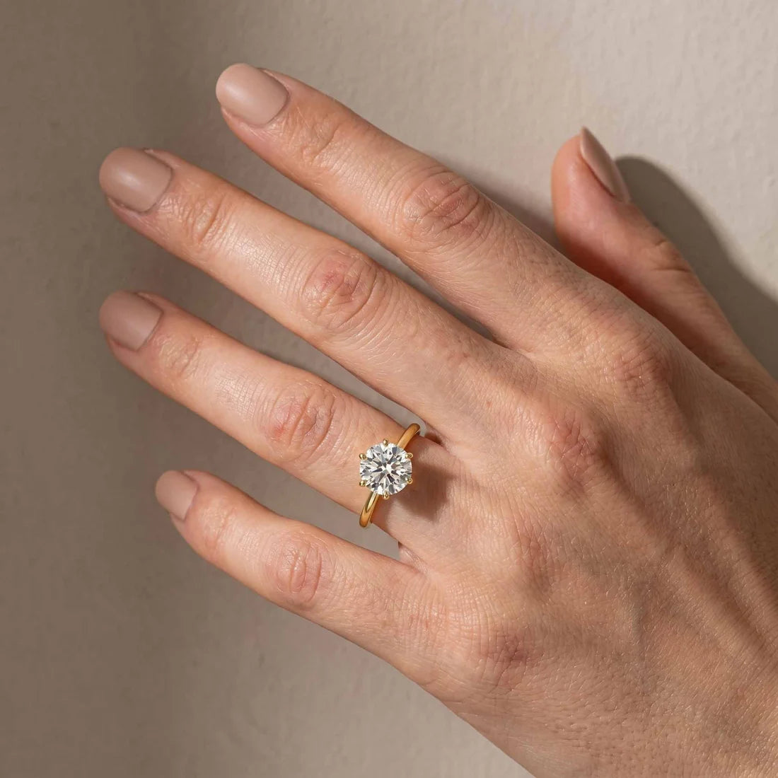 Round Cut Solitaire Engagement Rin