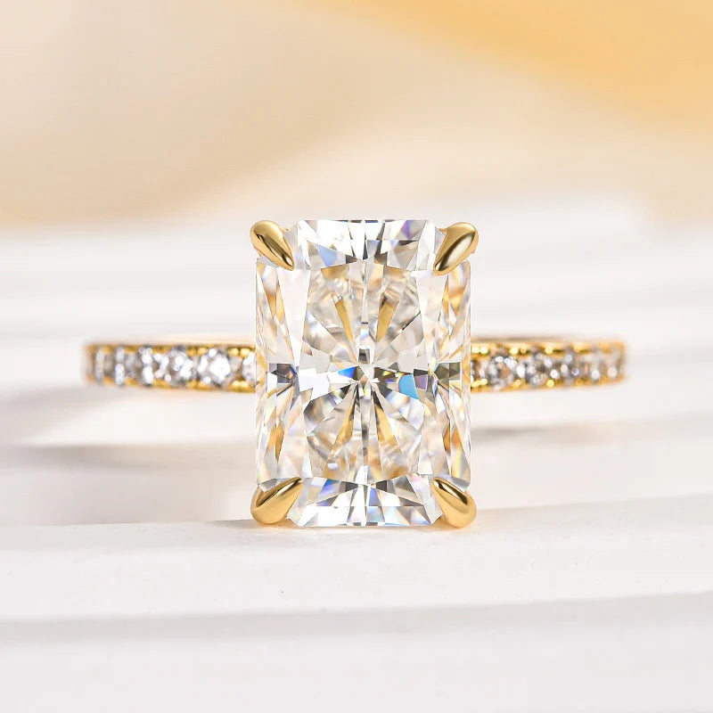 Elegant Radiant Cut Engagement Ring