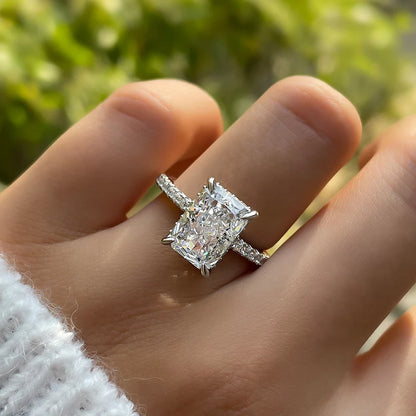 Elegant Radiant Cut Engagement Ring