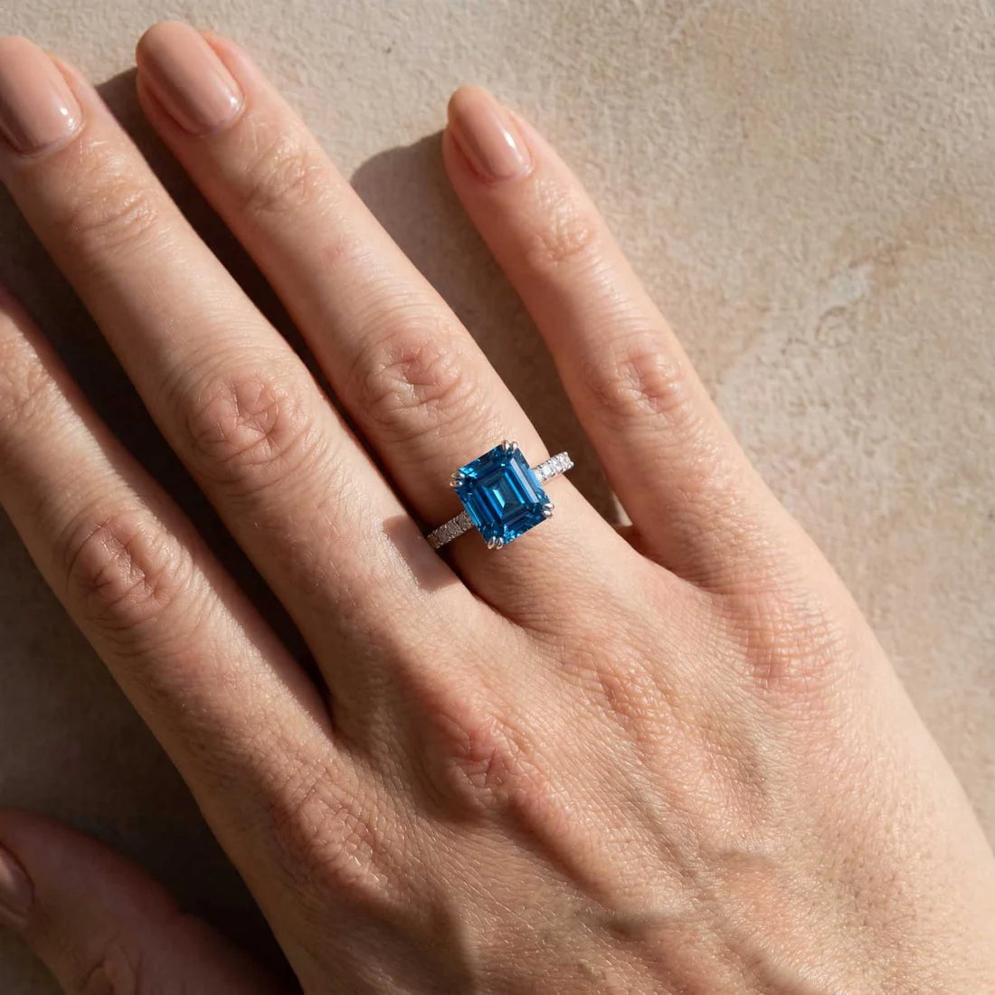 Honorable Asscher Cut Engagement Ring