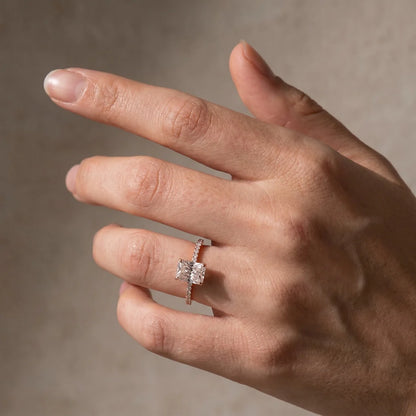 Radiant Cut Engagement Ring Or Enhancer Wedding Set In Sterling Silver
