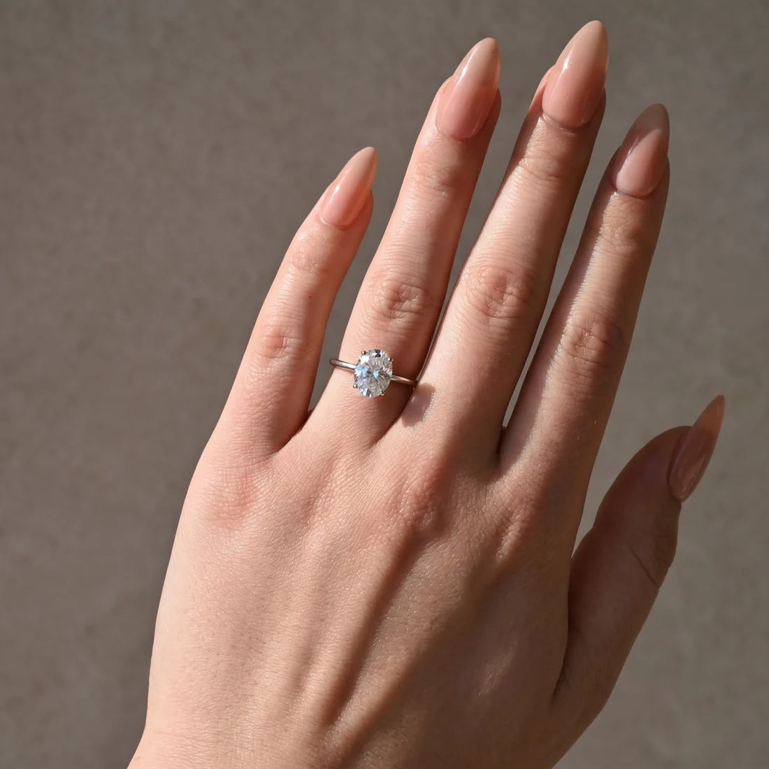 Sparkle Oval Cut Engagement Ring
