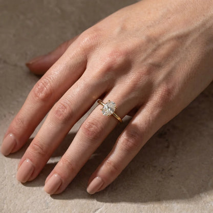 Sparkle Oval Cut Engagement Ring