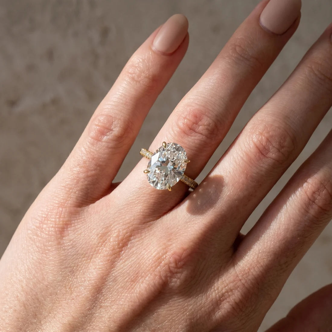 Oval Cut Exclusive Diamond Engagement Ring