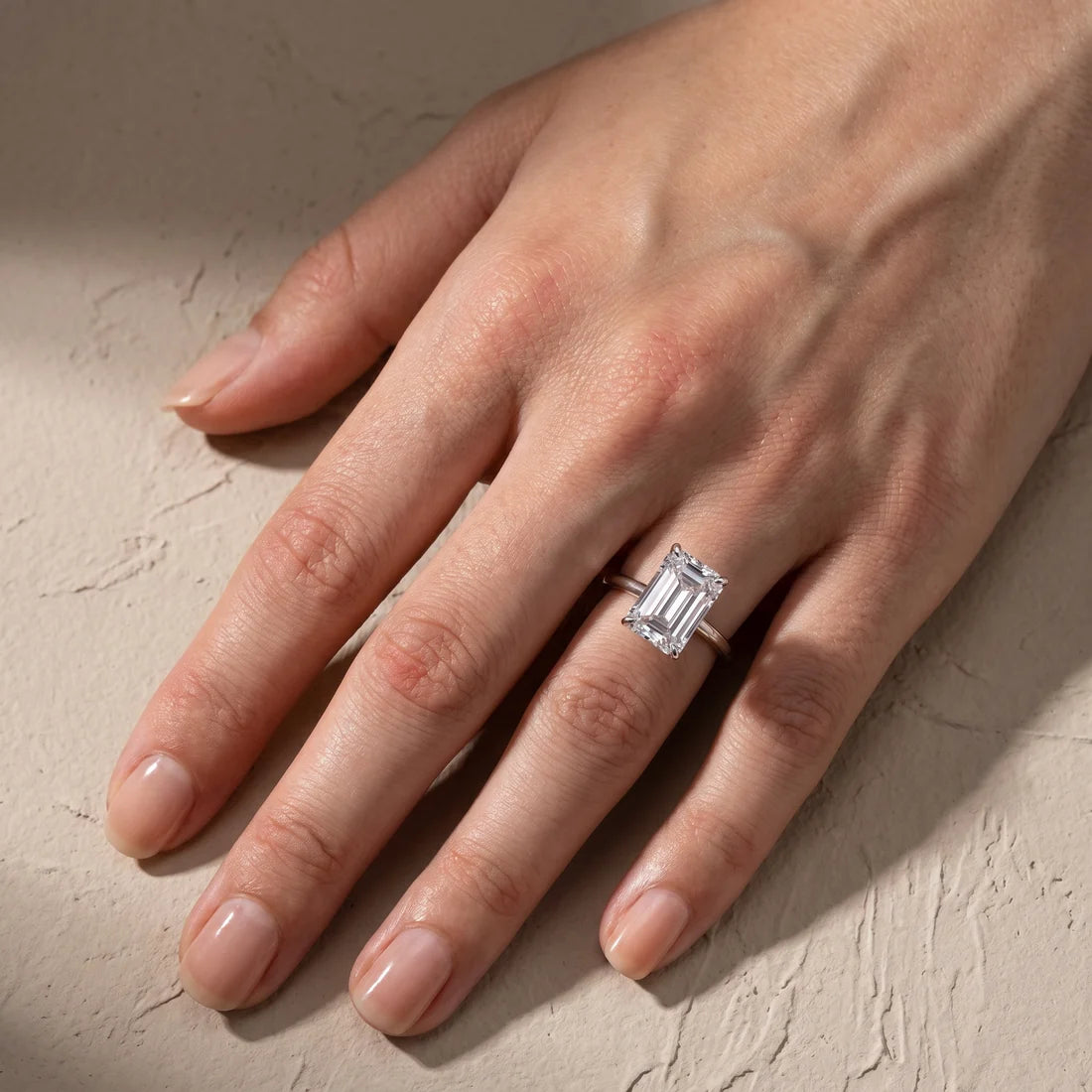 Emerald Cut Solitaire Engagement Ring