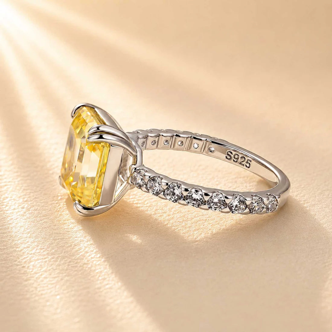 Honorable Asscher Cut Engagement Ring