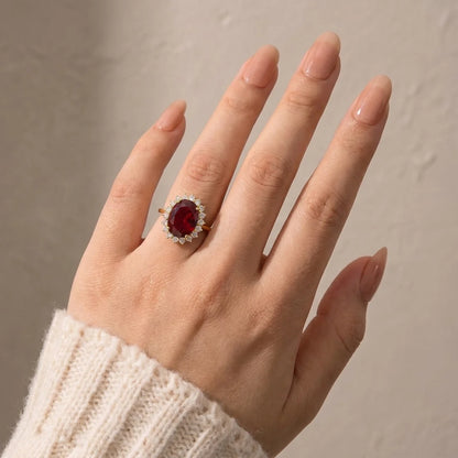 Oval Cut Halo Sapphire Ring