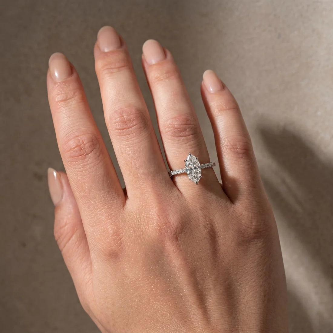Elegant Marquise Cut Engagement Ring
