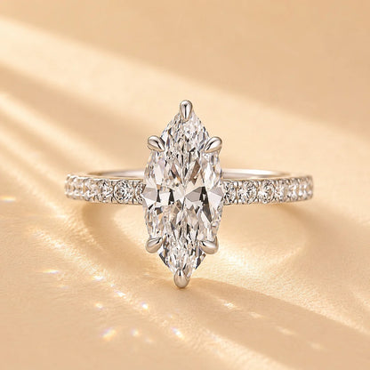 Elegant Marquise Cut Engagement Ring