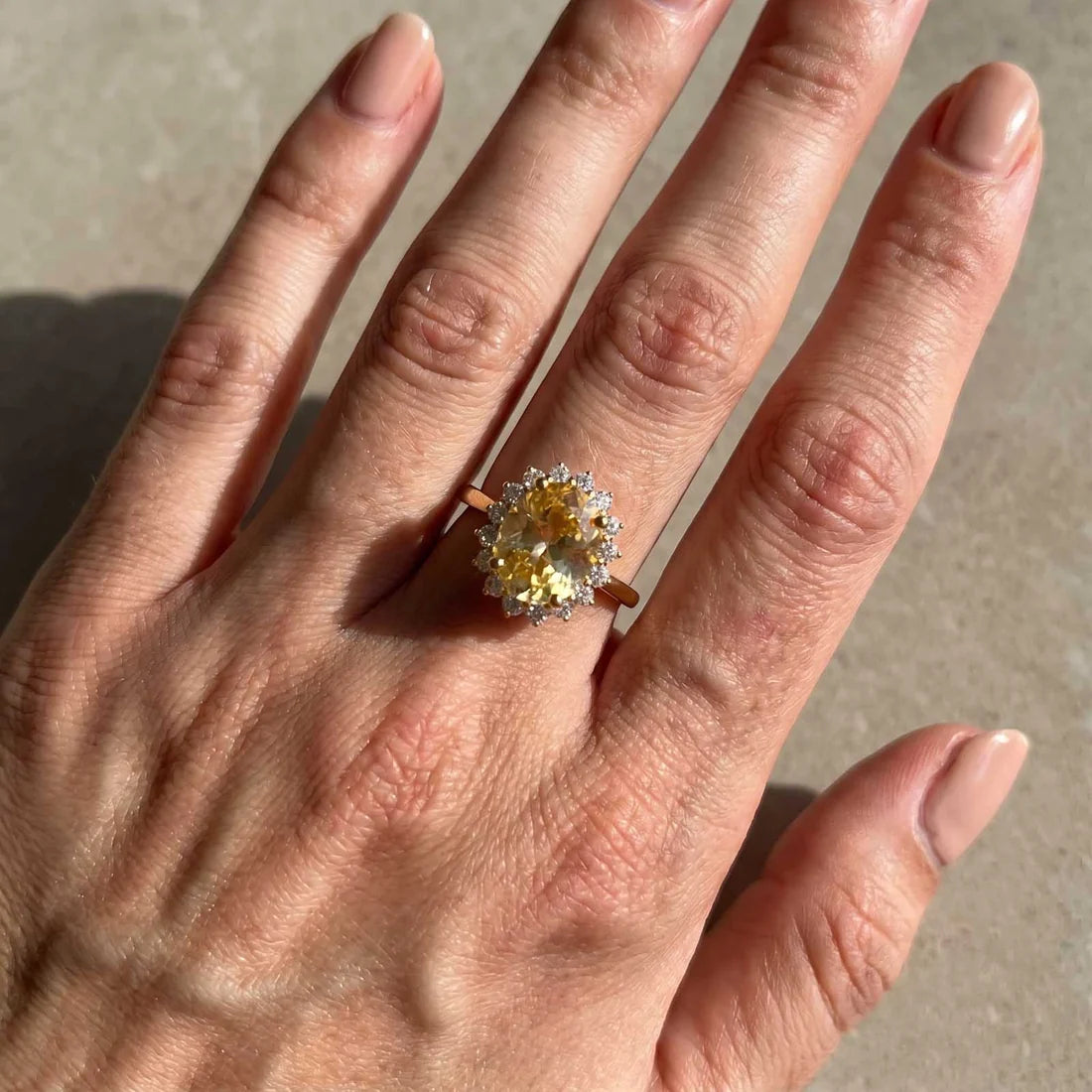 Oval Cut Halo Sapphire Ring