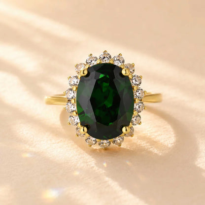 Oval Cut Halo Sapphire Ring