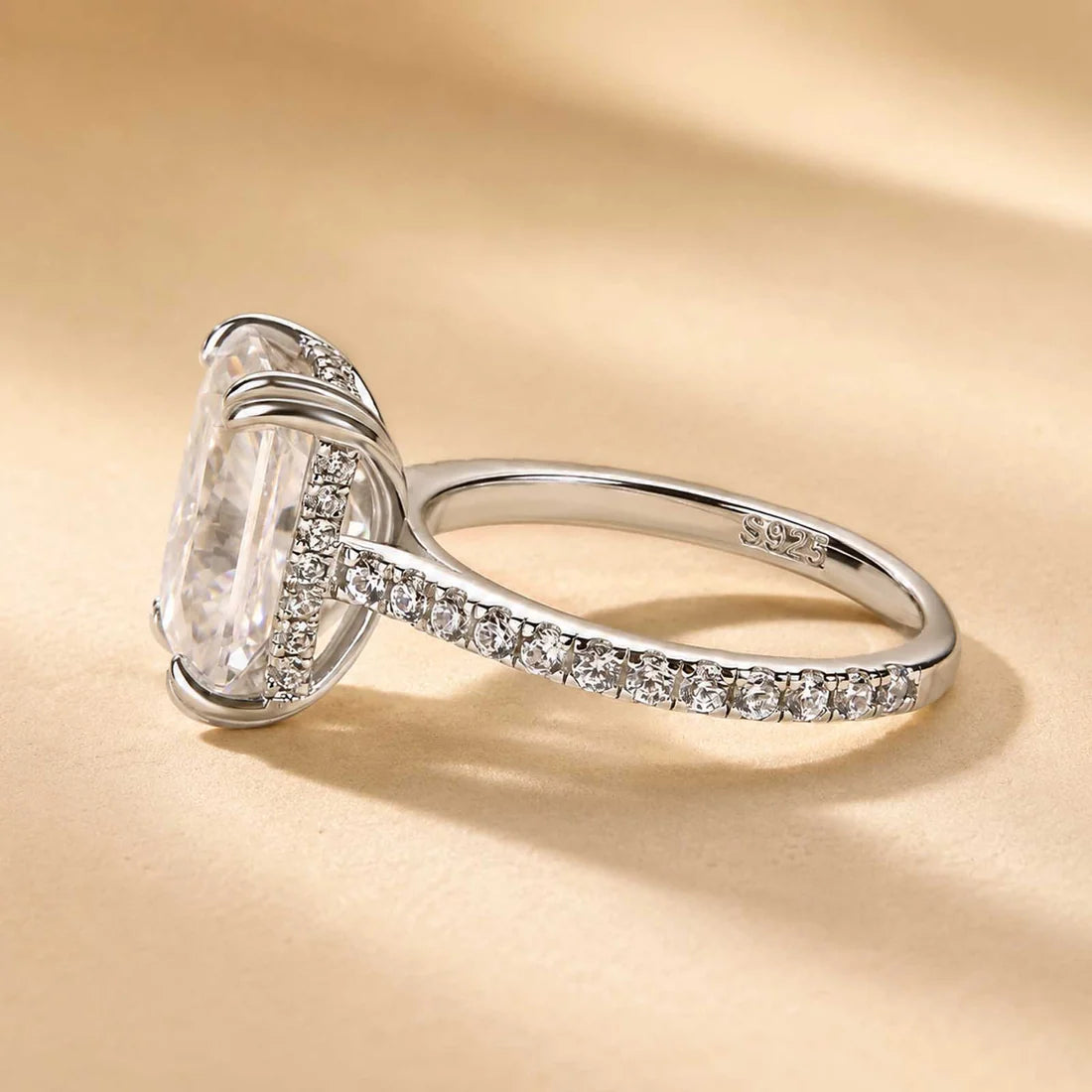 Radiant Cut Travel Ring For Women