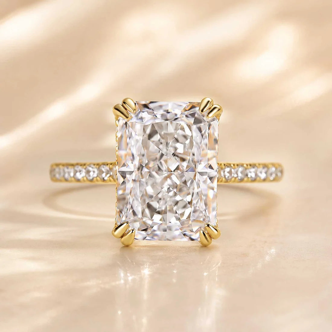 Radiant Cut Travel Ring For Women