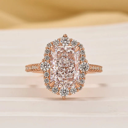 Gorgeous Halo Radiant Cut Engagement Ring