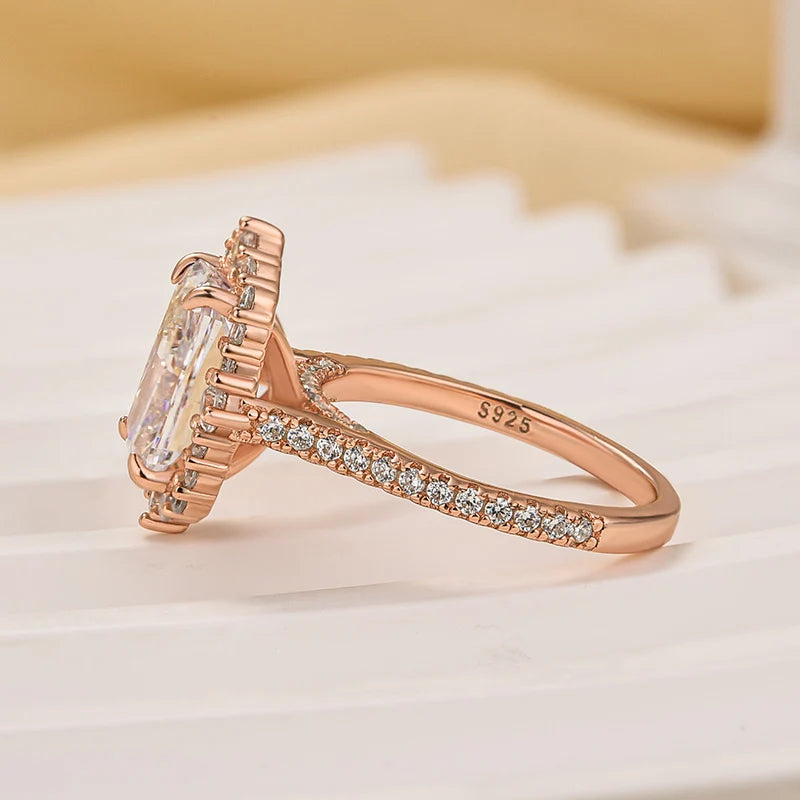Gorgeous Halo Radiant Cut Engagement Ring