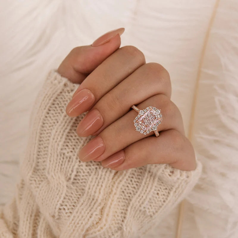 Gorgeous Halo Radiant Cut Engagement Ring