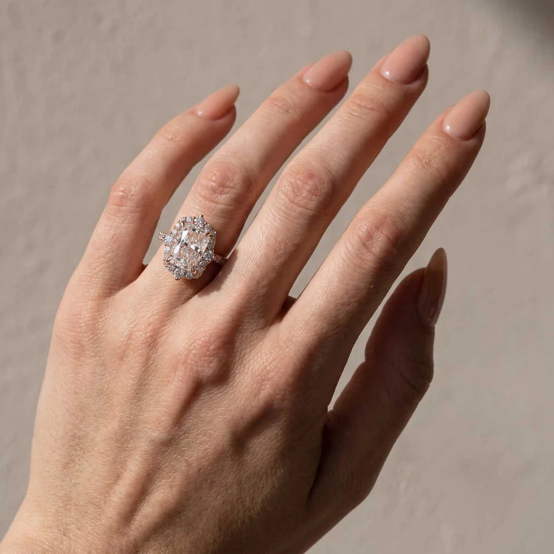 Gorgeous Halo Radiant Cut Engagement Ring