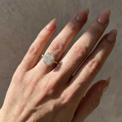 Gorgeous Halo Radiant Cut Engagement Ring