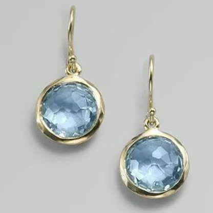 Lois - Vintage Blue Crystal Earrings