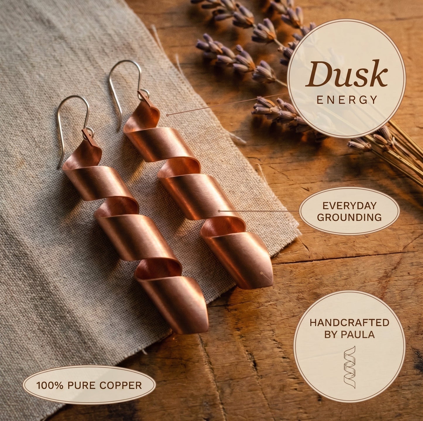 Zarino's Dusk Copper Earrings