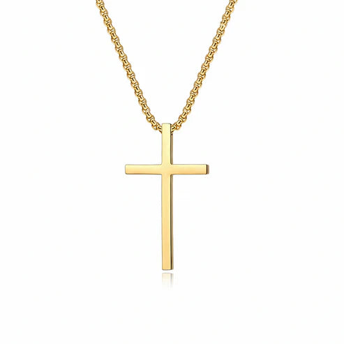 Bezel Cross Necklace