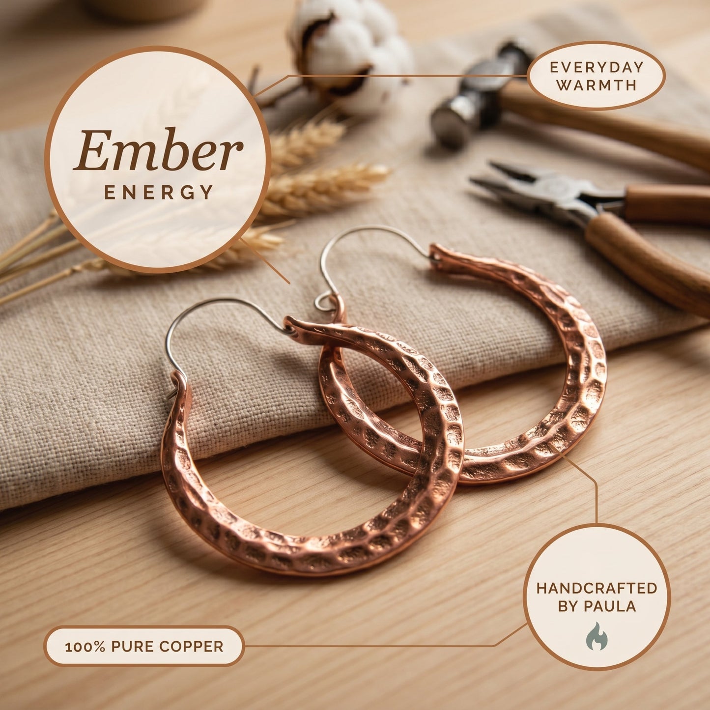 Zarino's Ember Copper Earrings
