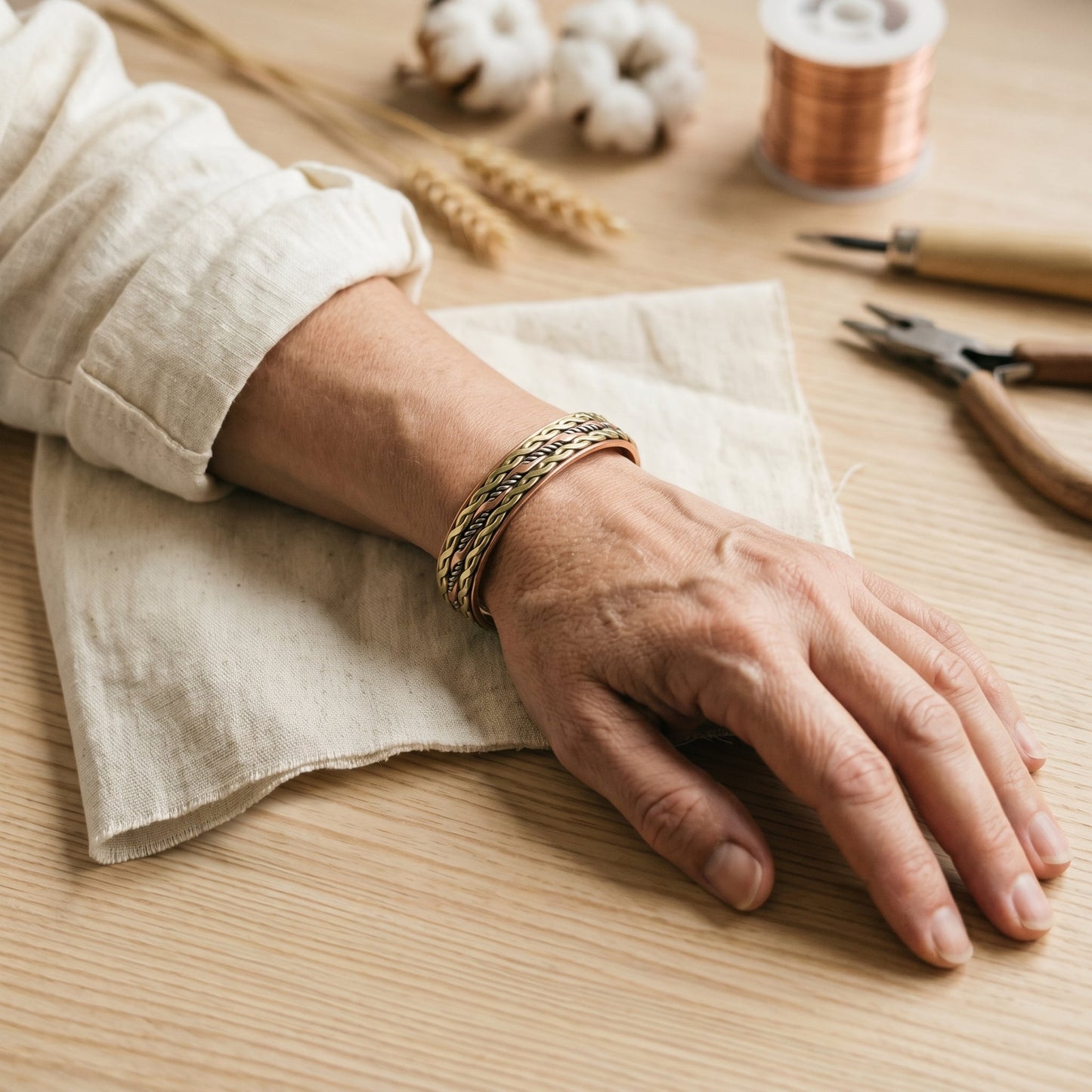 Zarinos's Weave Copper Bracelet